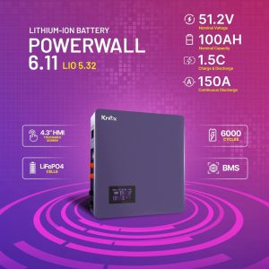 Knox PowerWall 6.11kWh Lithium-Ion Battery (LIO 5.32)