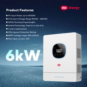 iTel IPV-6K48UPRO Hybrid Solar Inverter 6kW 48V